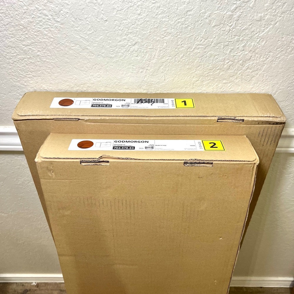 IKEA Brown GODMORGON Bathroom Vanity Cabinet 39 3/8 wide Box 1 and 2 Modern